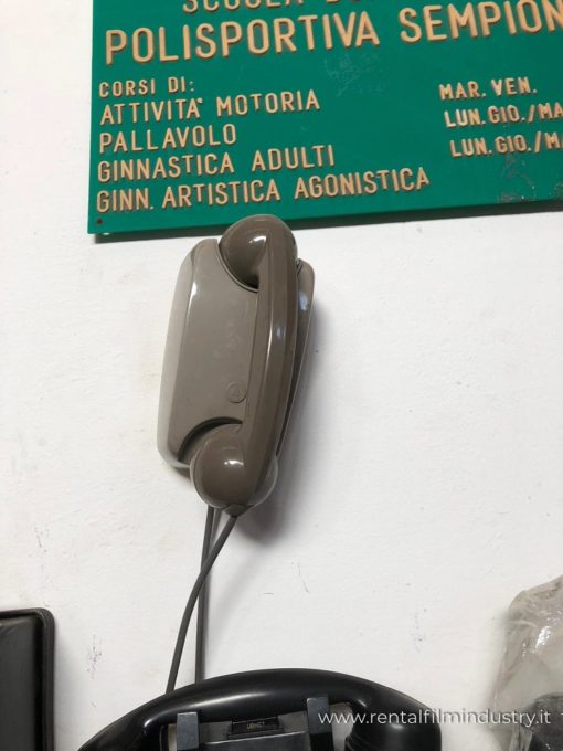 Telefono grigio da parete anni '70